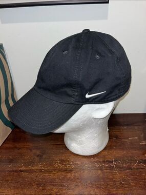 Nike 1 Size Cotton Black Stretch baseball golf cap hat swoosh